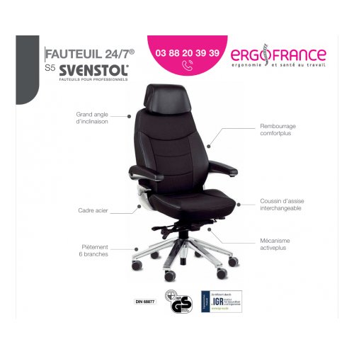 Fauteuil 24/7® S5 - adapté au rythme réel des centres de secours